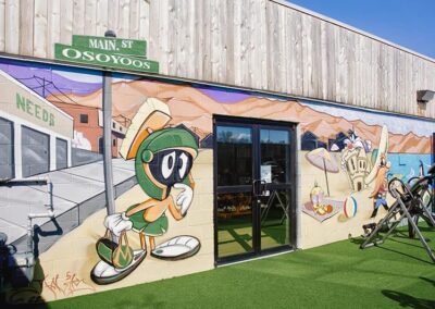 Needs Gym mural outdoor area